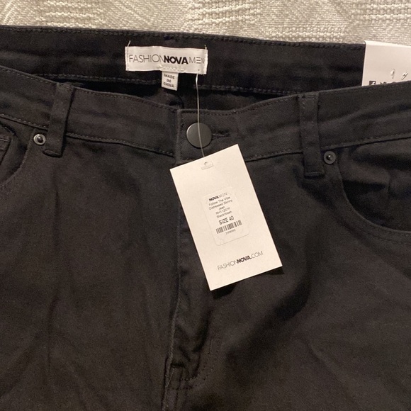 Men’s fashion nova jeans size 40 skinny fit black Brand New - Picture 2 of 4